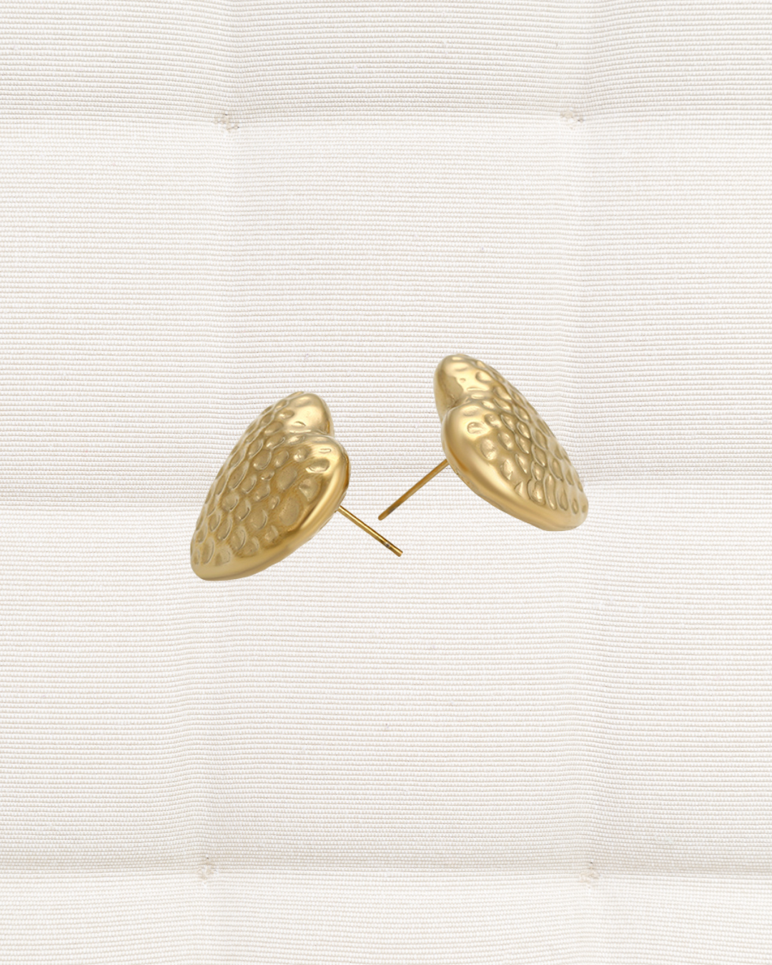 Hammered Gold Hearts