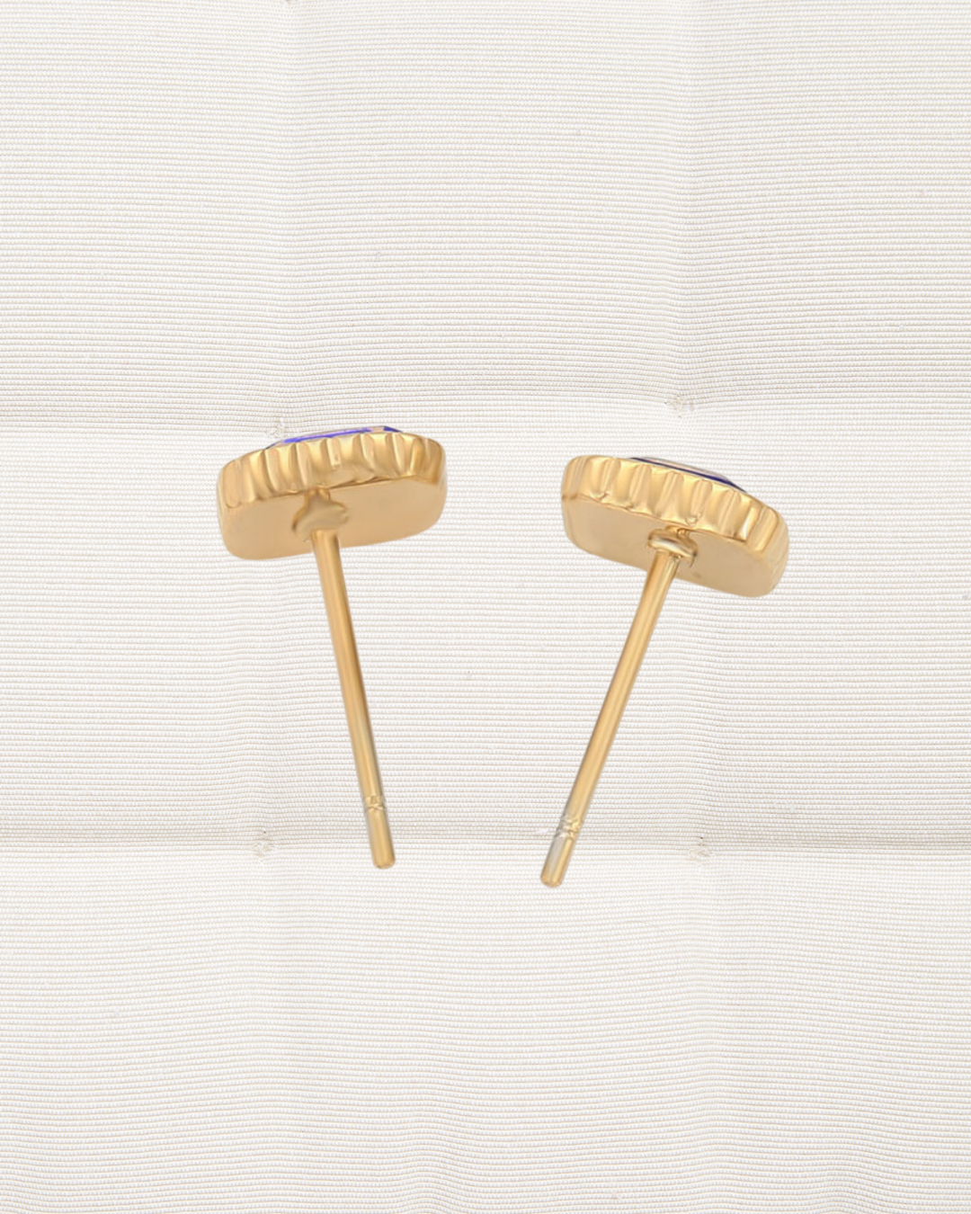 Dark Blue Rectangle Earrings