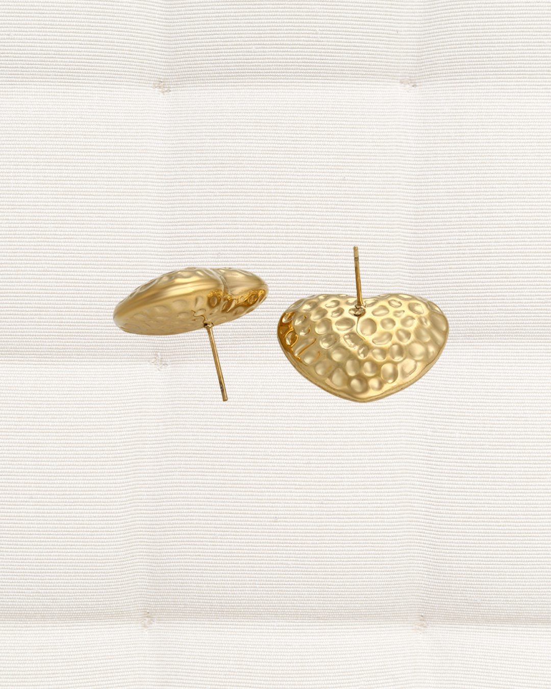 Hammered Gold Hearts