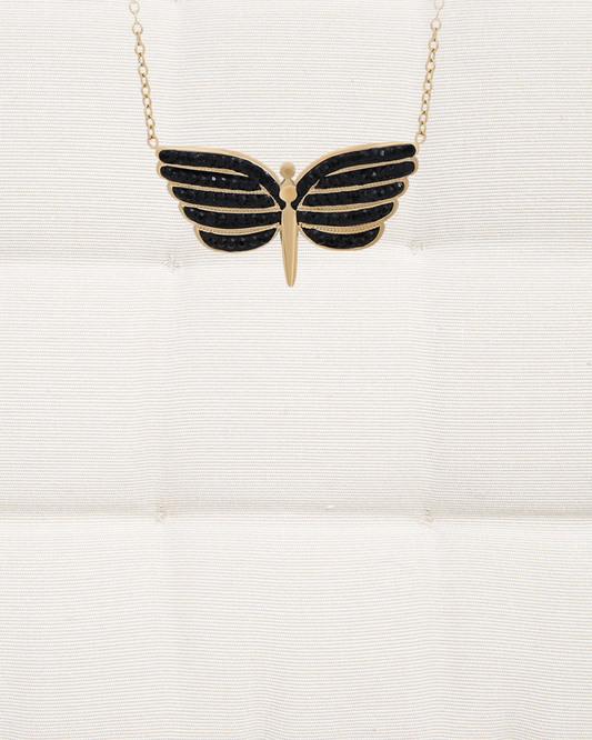 Necklace Black Butterfly