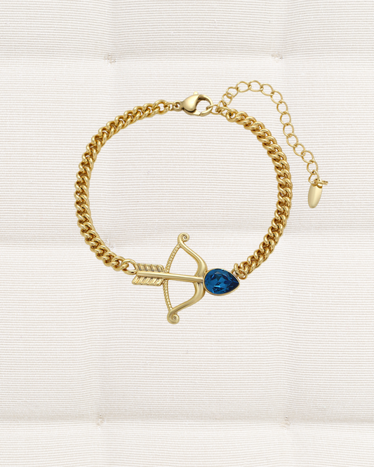 Bracelet- Arrow blue rhinestone