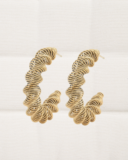 Ripple Hoop Earrings