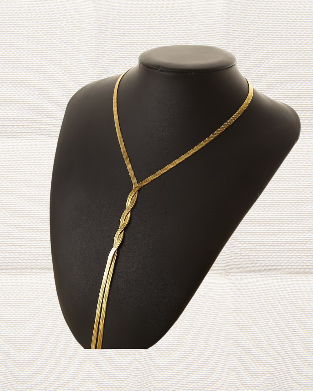 Herringbone Snake Hanging Necklace